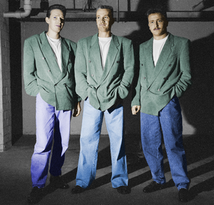 Koloriertes Bild der Jailers, Gene,Rolf und Cervi